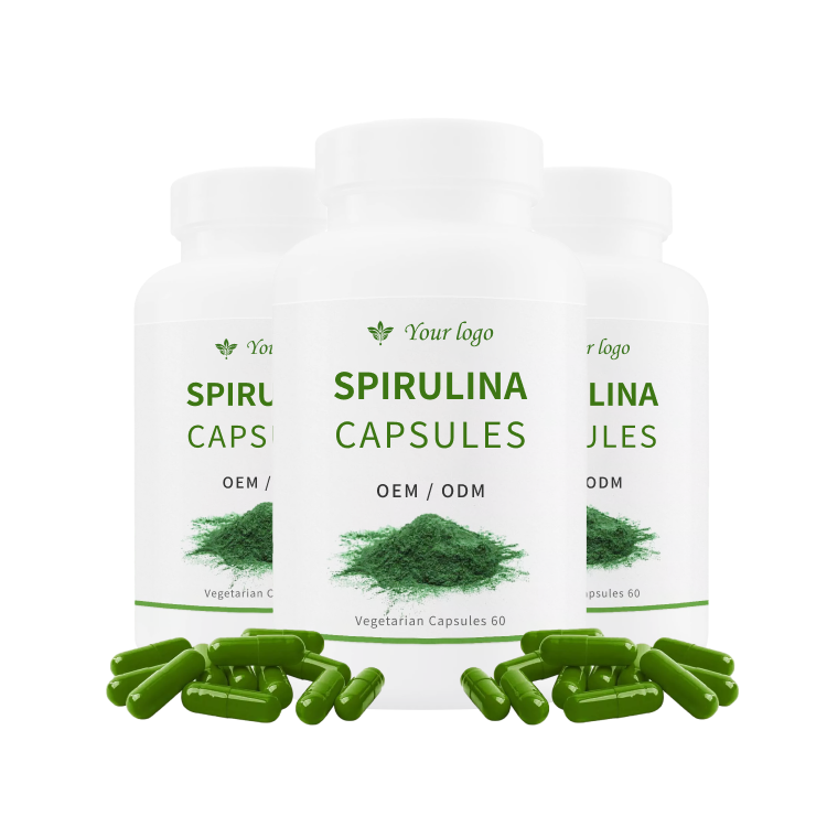 Private label Nutritional Supplements Spirulina Capsules in Bulk Sale