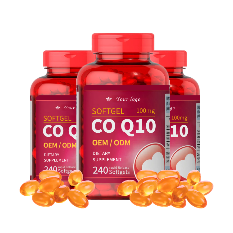OEM ODM Private Label Supplements Coenzyme Q10 Softgels Capsule CO Q10 for Heart Health