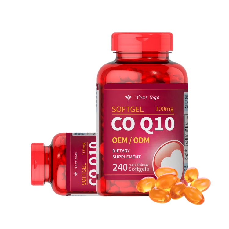OEM ODM Private Label Supplements Coenzyme Q10 Softgels Capsule CO Q10 for Heart Health