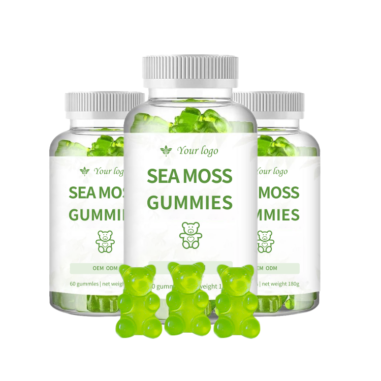 Private Label Pink a Sea Moss Gummy Bear Organic Sea Moss Gummies white label for Health